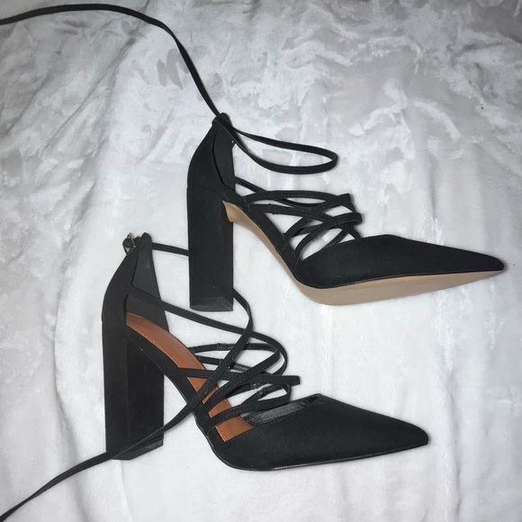 ASOS Shoes - ASOS Black Strappy Block Heels